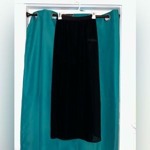 Black Skit Long with opening on both sides see through material
